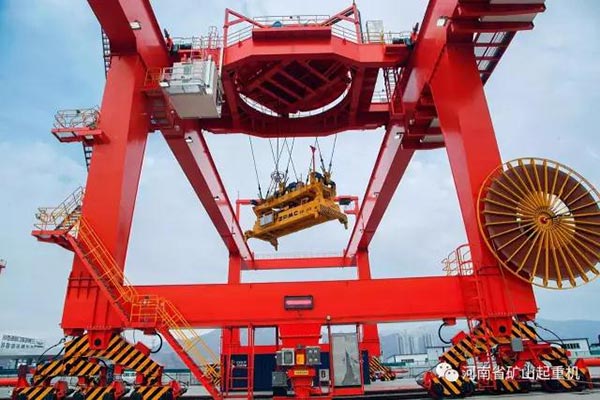 Two Sets RMG Put Into Use In Lanzhou International Port which manufactured by Henan Mine(Kuangshan)